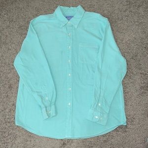 Mens aqua colors button down